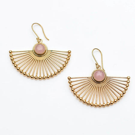 Alegrias-Brass-Earrings-Rose-Quartz