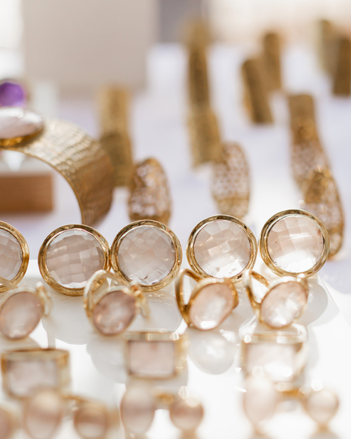 Venus Ring Rose Quartz & Amethyst