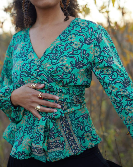 The Devi Wrap Blouse