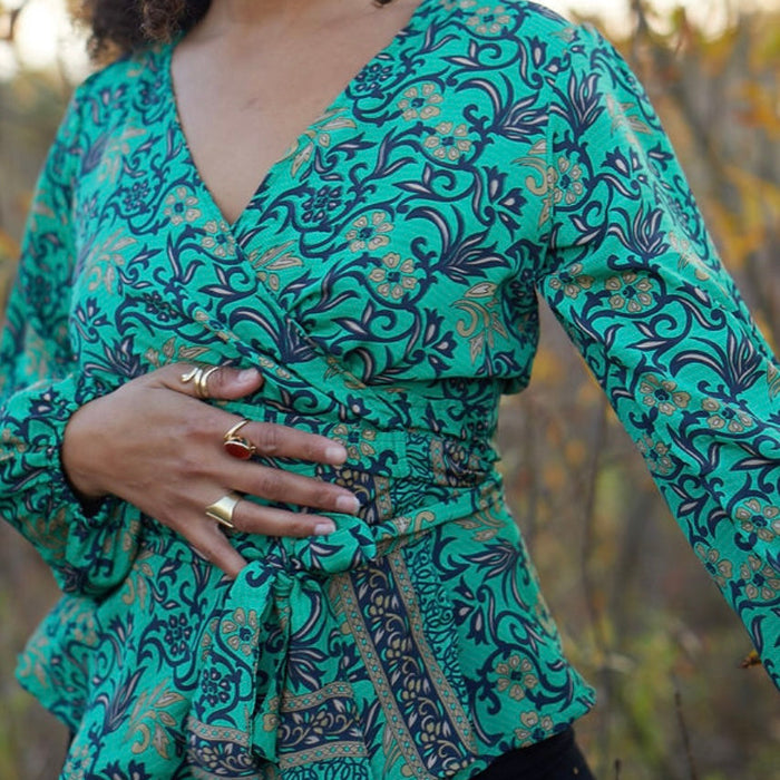 The Devi Wrap Blouse