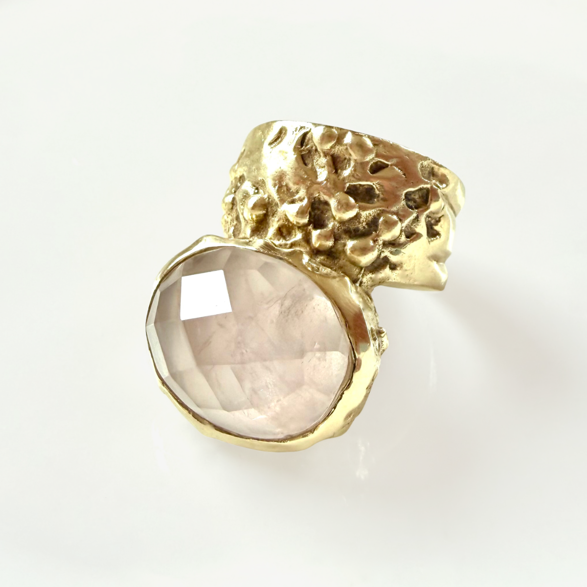 The Magdalena Ring Rose Quartz & Amethyst