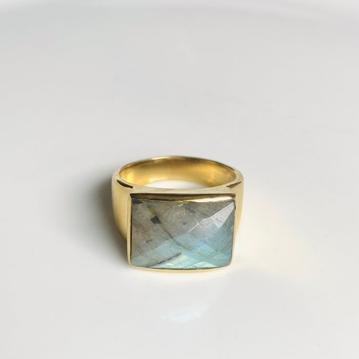Aditi-Gemstone-Brass-Ring-Labradorite-Front