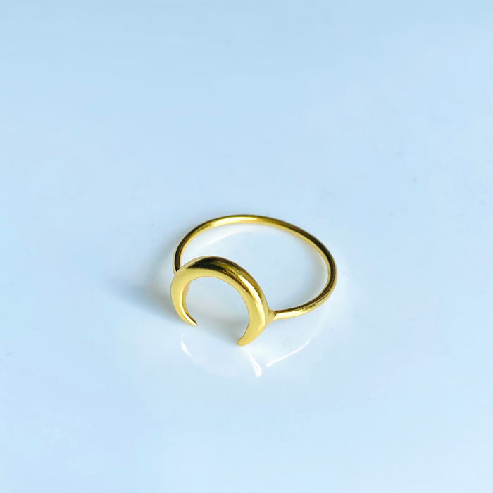La-Luna-Gold-Plated-Brass-Ring