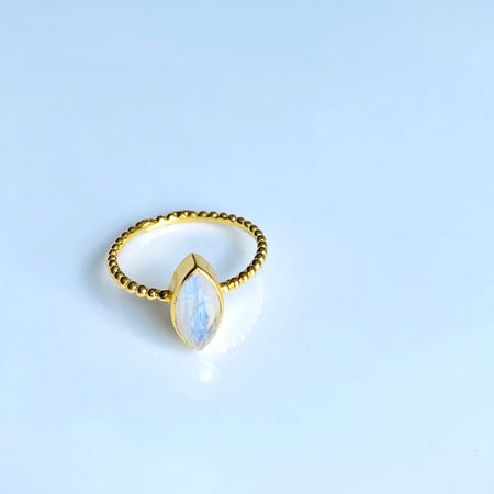 Selene-Gold-Plated-Brass-Moonstone-Ring