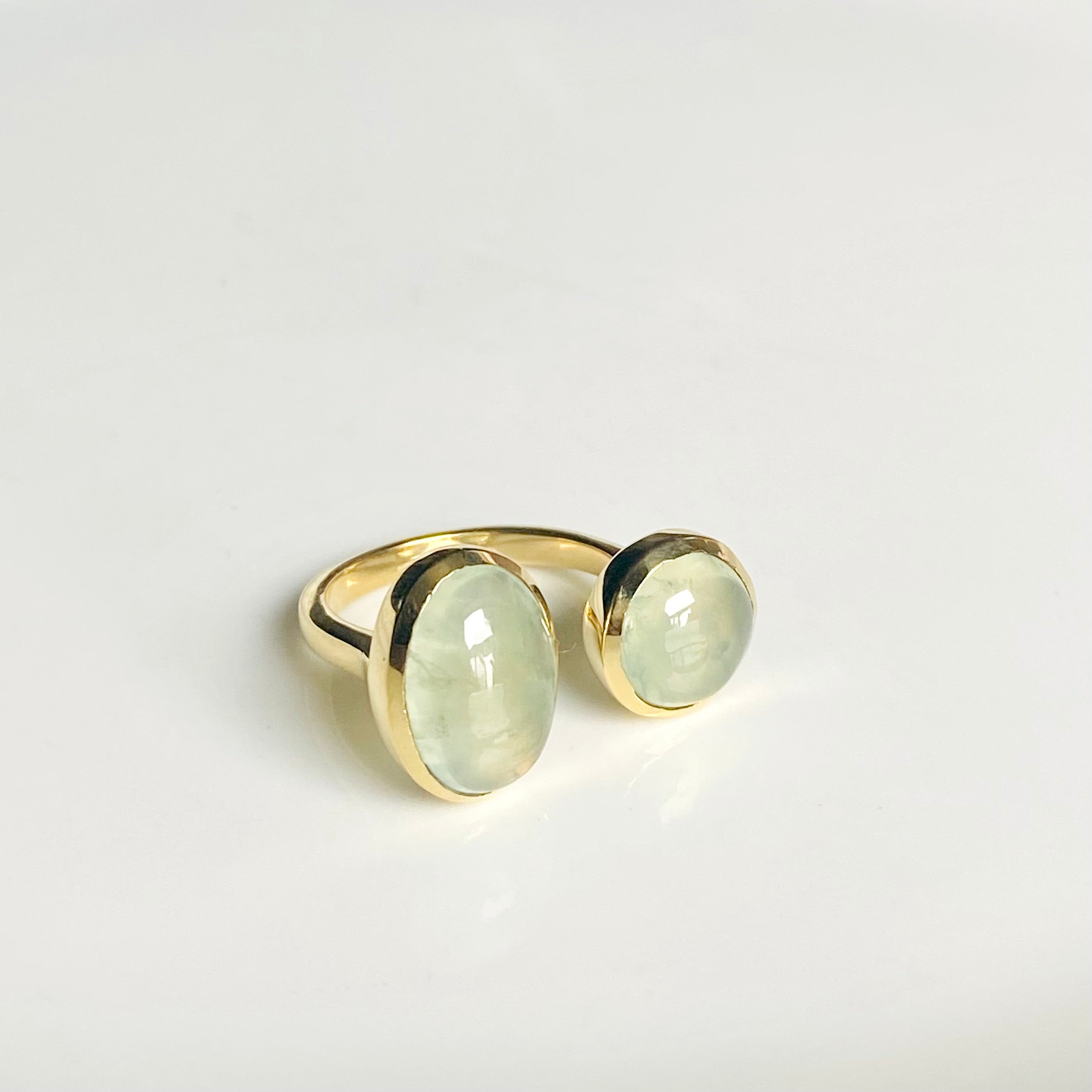 Tara-Brass-Ring-Prehnite